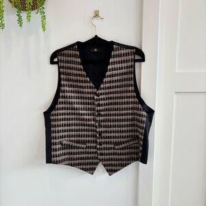 Vintage JMI Silk Vest Men's Vest 7 Button Tweed Made in USA Size L